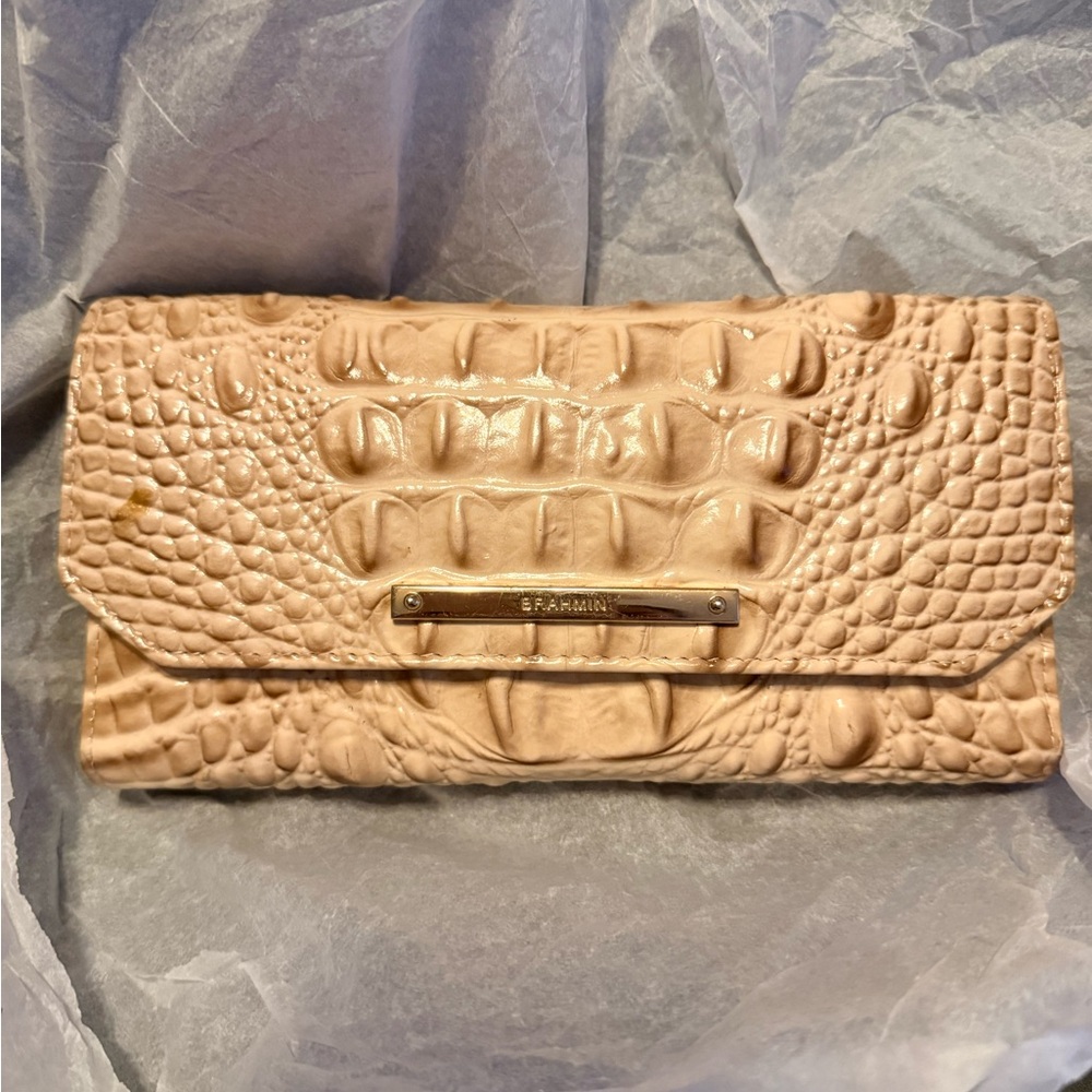 Brahmin Cream Crocodile Embossed checkbook wallet and its new without tags!